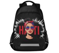 GuoChe Sac à dos d'école pour ordinateur portable pour enfants | Avec bande réfléchissante 43,2 cm Haïti Haïti Blanchi Fille Haïti Femme