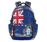 GuoChe Sac à dos d'école transparent de grande capacité, sac à dos de voyage décontracté pour étudiant, entraînement scolaire, âge 7-18 ans, Drapeau de l'île de l'Ascension, taille unique