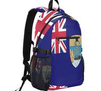 GuoChe Sac à dos décontracté en tissu sergé d'une capacité de 20 l avec poche avant zippée pour le voyage, Drapeau de la Géorgie du Sud et des îles Sandwich du Sud, One Size, Sacs à dos basiques