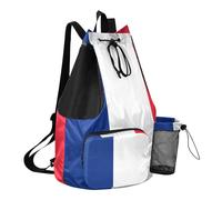GuoChe Sac à dos d'été avec cordon de serrage, sac de camping avec poches, sac à dos à pince, séparation sèche et humide, Drapeau de Saint Barthélemy, One Size, Sacs à dos d'écolier pour enfants