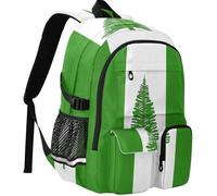GuoChe Sac à dos d'étudiant résistant à l'usure d'une capacité de 30 l avec sangle de bagage pour adolescents de 7 à 18 ans, Drapeau de la Nouvelle-Calédonie, taille unique