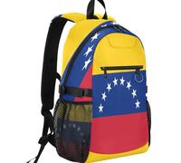 GuoChe Sac à dos d'ordinateur en tissu sergé avec boucle de sangle latérale pour activités de plein air 20 l, Drapeau du Venezuela, taille unique