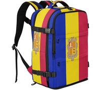 GuoChe Sac à dos en tissu durable de 20 l avec plusieurs compartiments pour les trajets, Drapeau national d'Andorre, One Size, Sacs à dos basiques polyvalents