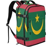 GuoChe Sac à dos en tissu sergé Capacité 20 l avec plusieurs compartiments pour les trajets, Drapeau national de la Mauritanie, taille unique