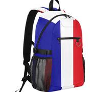 GuoChe Sac à dos en tissu sergé pour ordinateur portable de 14" avec boucle de sangle latérale pour l'école, Drapeau de la Guadeloupe, One Size, Sacs à dos basiques polyvalents