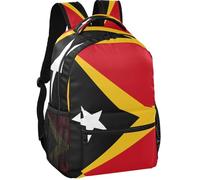 GuoChe Sac à dos minimaliste avec doublure en peau de pêche 6 compartiments pour adolescents de 7 à 18 ans pour voyage Drapeau du Zimbabwe, Drapeau national du Timor-Leste, Small, Sacs à dos d'écolier