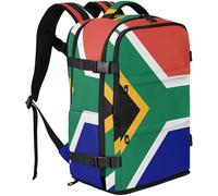 GuoChe Sac à dos pour ordinateur portable en tissu durable Capacité 20 l avec plusieurs poches pour voyage d'affaires, Drapeau Afrique du Sud, One Size, Sacs à dos basiques polyvalents