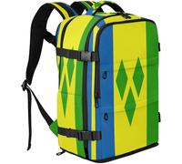 GuoChe Sac à dos pour ordinateur portable en tissu durable Capacité 20 l avec plusieurs poches pour voyage d'affaires, Drapeau de Saint Vincent et les Grenadines, One Size, Sacs à dos basiques