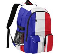 GuoChe Sac à dos pour ordinateur portable résistant à l'usure Capacité 30 l avec sangle de bagage pour les trajets quotidiens, Drapeau des terres australes et antarctiques françaises, taille unique