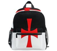 GuoChe Sac à dos pour tout-petits filles garçons enfants sac d'école S, Drapeau de bataille des Templiers, M