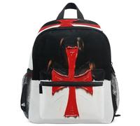 GuoChe Sac à dos pour tout-petits filles garçons enfants sac d'école S, Drapeau de bataille des Templiers, Medium, Sac à dos