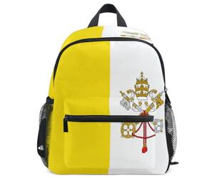 GuoChe Sac à dos pour tout-petits filles garçons enfants sac d'école S, Drapeau de la Cité du Vatican, Medium, Sac à dos