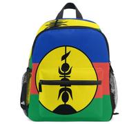 GuoChe Sac à dos pour tout-petits filles garçons enfants sac d'école S, Drapeau de la Nouvelle-Calédonie (variante), Medium, Sac à dos