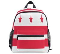 GuoChe Sac à dos pour tout-petits filles garçons enfants sac d'école S, Drapeau de la ville Washington DC, Small, Sac à dos