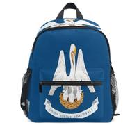 GuoChe Sac à dos pour tout-petits filles garçons enfants sac d'école S, Drapeau de l'État de Louisiane, Medium, Sac à dos