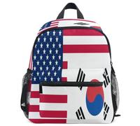 GuoChe Sac à dos pour tout-petits filles garçons enfants sac d'école S, Drapeau des États-Unis Corée du Sud, Small, Sac à dos