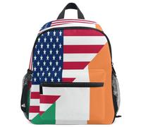 GuoChe Sac à dos pour tout-petits filles garçons enfants sac d'école S, Drapeau des États-Unis Irlande, Medium, Sac à dos