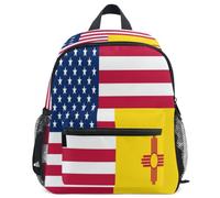GuoChe Sac à dos pour tout-petits filles garçons enfants sac d'école S, Drapeau des États-Unis Nouveau-Mexique, Medium, Sac à dos