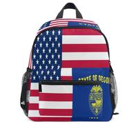 GuoChe Sac à dos pour tout-petits filles garçons enfants sac d'école S, Drapeau des États-Unis Oregon, Small, Sac à dos