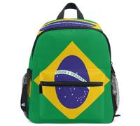 GuoChe Sac à dos pour tout-petits filles garçons enfants sac d'école S, Drapeau du Brésil, Medium, Sac à dos