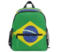 GuoChe Sac à dos pour tout-petits filles garçons enfants sac d'école S, Drapeau national du Brésil, Small, Sac à dos