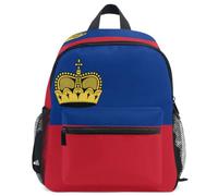 GuoChe Sac à dos pour tout-petits filles garçons enfants sac d'école S, Drapeau national du Liechtenstein, Small, Sac à dos