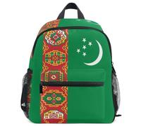 GuoChe Sac à dos pour tout-petits filles garçons enfants sac d'école S, Drapeau national du Turkménistan, Small, Sac à dos