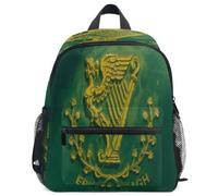 GuoChe Sac à dos pour tout-petits filles garçons enfants sac d'école S, Erin Go Bragh Drapeau Irlande Vert, Medium, Sac à dos