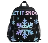 GuoChe Sac à dos pour tout-petits filles garçons enfants sac d'école S, Let It Snow Tie Dye Flocon de neige Support de Noël, Medium, Sac à dos