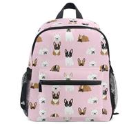 GuoChe Sac à dos pour tout-petits filles garçons enfants sac d'école S, Motif de bouledogue français drôle mignon Frenchie chien maman chien, M