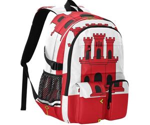 GuoChe Sac à dos résistant à l'usure d'une capacité de 30 l avec plusieurs poches pour sac à dos d'extérieur, Drapeau de Gibraltar, One Size