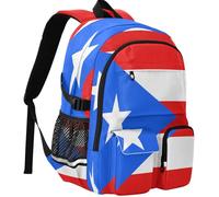 GuoChe Sac à dos résistant à l'usure Taille unique avec sangle de bagage pour les trajets quotidiens, Drapeau de Porto Rico, One Size, Sacs à dos basiques polyvalents