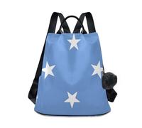 GuoChe Sac à dos tendance pour femme avec porte-clés à pompon pour voyage, travail, quotidien, Drapeau national des États fédérés de, One Size, Sacs à dos de voyage