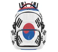 GuoChe Sac à dos transparent avec drapeau national de la République populaire démocratique de Corée pour enfants de 7 à 18 ans
