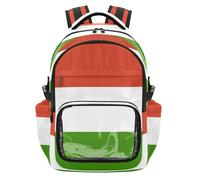 GuoChe Sac à dos transparent avec drapeau national de Madagascar pour enfants de 7 à 18 ans