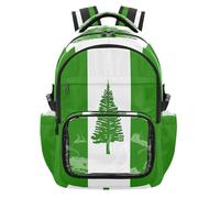GuoChe Sac à dos transparent résistant à l'eau avec compartiment pour ordinateur portable pour adolescents, garçons et filles, 7 à 18 ans, Drapeau de la Nouvelle-Calédonie, One Size, Sacs à dos