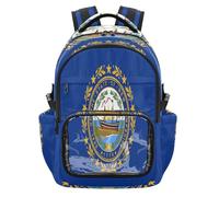 GuoChe Sac à dos transparent très résistant pour l'école, l'université, les voyages, âge 7-18 ans, Drapeau de l'État du New Hampshire, taille unique