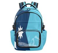 GuoChe Sac à dos transparent très résistant pour l'école, l'université, les voyages, âge 7-18 ans, Drapeau de l'État du Minnesota, One Size, Sacs à dos d'écolier pour enfants