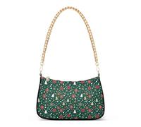 GuoChe Sac à main à bandoulière tendance pour le travail Motif flocons de neige Vert