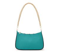 GuoChe Sac à main tendance vert cyan foncé avec chaîne pour femme, sac à main à bandoulière pour l'automne