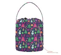 GuoChe Sac à tricoter, sac à tricoter, sac fourre-tout portable pour outils de tricot, projets de tricot