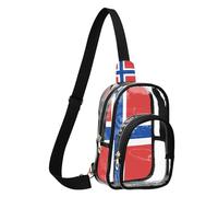 GuoChe Sac banane transparent en PVC polyester Taille compacte Sangle réglable Plusieurs poches Grande poche principale, Drapeau de l'île Bouvet, One Size, Coloré