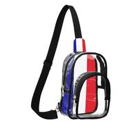 GuoChe Sac banane transparent en tissu durable, taille compacte, sangle réglable, plusieurs compartiments, poche de rangement avant, Drapeau de la Guadeloupe, Taille unique