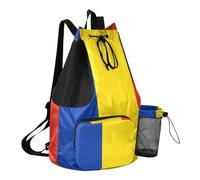 GuoChe Sac de gym à cordon de serrage avec poches, sac à dos, séparation sèche et humide, drapeau national de la Roumanie