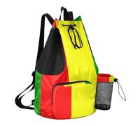 GuoChe Sac de plage avec cordon de serrage et poches intérieures Séparation sèche humide, Drapeau national de la Guinée, One Size, Sacs à dos d'écolier pour enfants