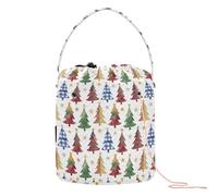 GuoChe Sac de rangement portable de Noël blanc coloré pour arbre, étoiles, sac de rangement pour fournitures d'art, accessoires de voyage