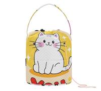 GuoChe Sac de rangement pour crochet avec 3 fils de chat blanc I Miss You - Sac de rangement portable pour outils de crochet