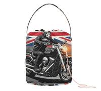 GuoChe Sac de rangement rétro pour moto, style vintage, drapeau du Royaume-Uni, pour crochet, crochet, sac de voyage pour le rangement du crochet
