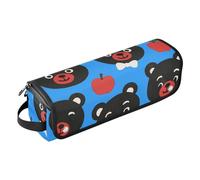 GuoChe Sac de voyage étanche portable et plat résistant à la chaleur Motif ours pomme Noir