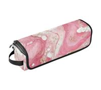 GuoChe Sac de voyage pour outils de cheveux avec coussinet résistant à la chaleur, étui de transport double couche pour fer à friser, fer à lisser, sèche-cheveux plat, blush doux et marbre doré